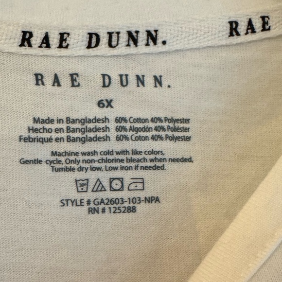 Rae Dunn Spooky Vibes Long Sleeve Tee 6X Halloween Shirt with Ruffle Shoulders - Picture 3 of 4